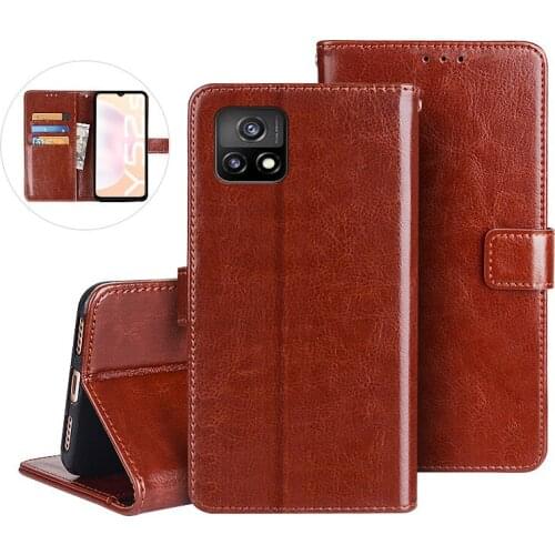 For Vivo iQOO U3 6.58 inch Leather Case On For Coque Vivo iQOO U3X V2061A Premium Magnetic Flip Wallet Cover Phone Cases Fundas