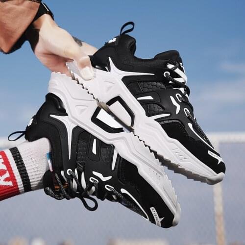 Colorful lace-up net red casual shoes sports shoes mens casual trendy shoes mens spring running shoes thick-soled large size