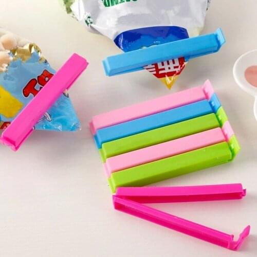 Kitchen Storage Clip Food Snack Seal Sealing Bag Clips Sealer Clamp Plastic Food Snack Bag Mouth Clip Sealing Clips Random Color