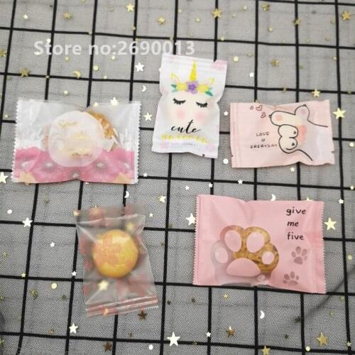 Frosted Plastic Bags Cookies Packaging Wedding Party Decorations Gift Bag Machine Seal Snowflake Crisp Nougat Candy Snack Bags