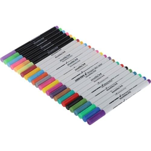20Colors Fabric Paint Pens Set 2.0mm DIY Shoe Bag Textile Art Painting Writing