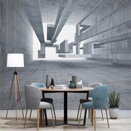 Milofi custom mural wallpaper wall cloth Nordic modern minimalist abstract geometric three-dimensional line TV background wall