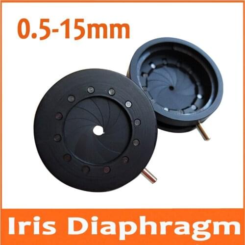 New 0.5-15MM Amplifying Diameter Digital Camera Microscope Adapter Zoom Optical Iris Diaphragm Aperture Condenser 12 Blades