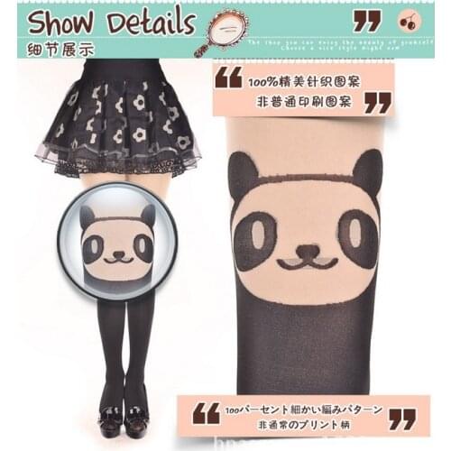 Wholesale 5 pieces Japanese style Explosion Models Cute Little Panda Stitching Sexy Pantyhose Women