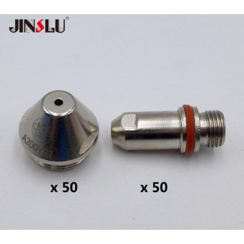 FY-A160 FY-A200 FY-200 FY-A200C LGK-200 200A Plasma Torch Electrode 50 + Nozzle Tip 50 A200Y21 A200Y19 A200Y17 A200Y15 A200Y13