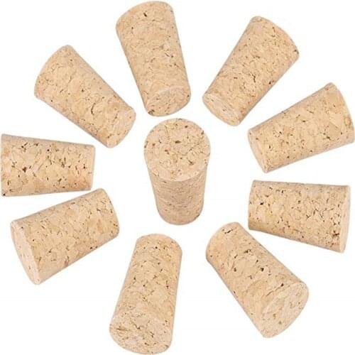20 pcs 100pcs Wine Corks Stopper Reusable Functional Portable Sealing Tapered Woodeb Wine Bottle Stopper for Bottle Bar Tools