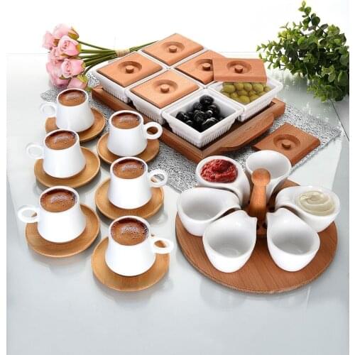 Ahşaplı Luxury Presentation set Breakfast + Confectionary + Coffee cup 32 track luxury set