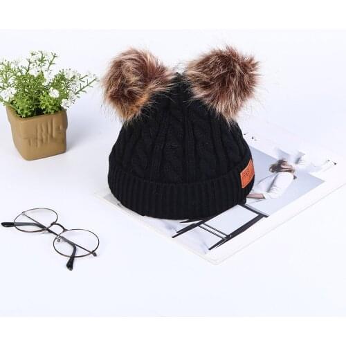 Bonnet Cute Unisex Winter Cap Thicken Warm Hat For Women Men Ear Hat with Hairball Female Gorras Para Hombre шапка Dropshipping