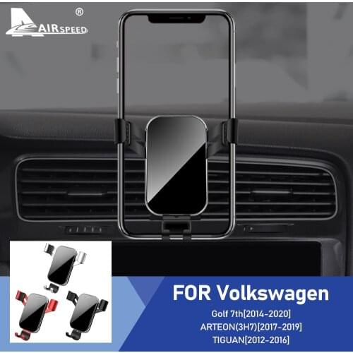 AIRSPEED for Volkswagen VW Golf 7 MK7 Arteon Tiguan Accessories Car Mobile Phone Holder Bracket Special Mount Gravity GPS Stand