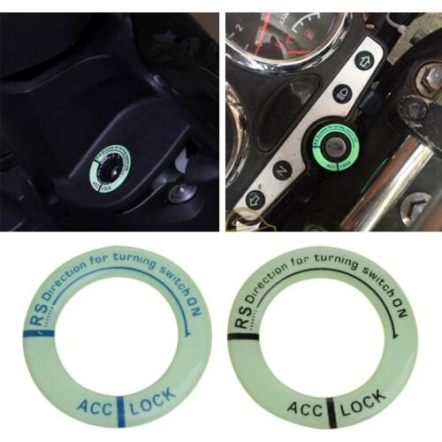 1pcs New Car Glow Key Ring Hole Sticker Lumunous Ignition Switch Cover Motorcycle Decal Universal
