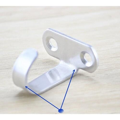 Thickened Stainless Steel Hook Bathrooms Door Clothes-hook 10pcs