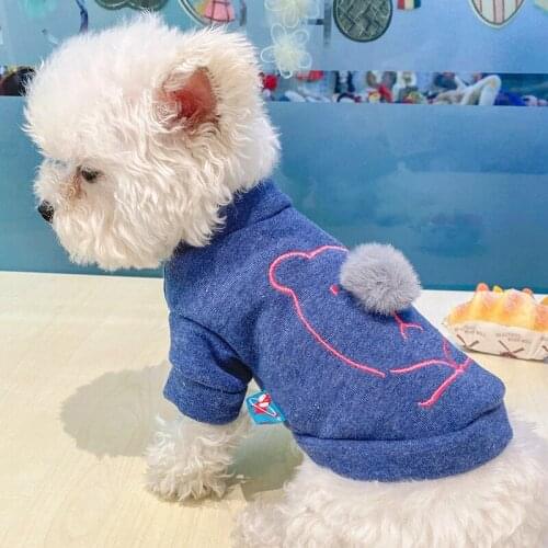 Dog Cat Costume Teddy Two-legged Fur Ball Bear Round Neck Shirt Vest Dog Outfit Cachorro XS S M L XL