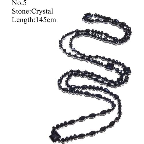 LiiJi Unique Stocksale Necklace Jades Lapis lazuli Agates Mitul color Long Necklace Only 1PCS each stock Jewelry for Women