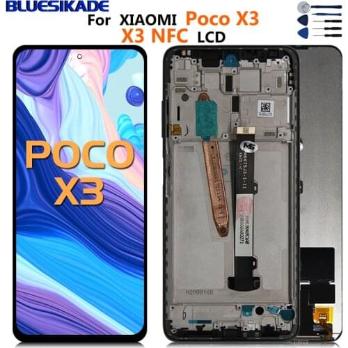 6.67" For Xiaomi POCO X3 LCD Display Touch Screen Digitizer For Poco X3 NFC LCD M2007J20CT Display Screen Replacement Parts