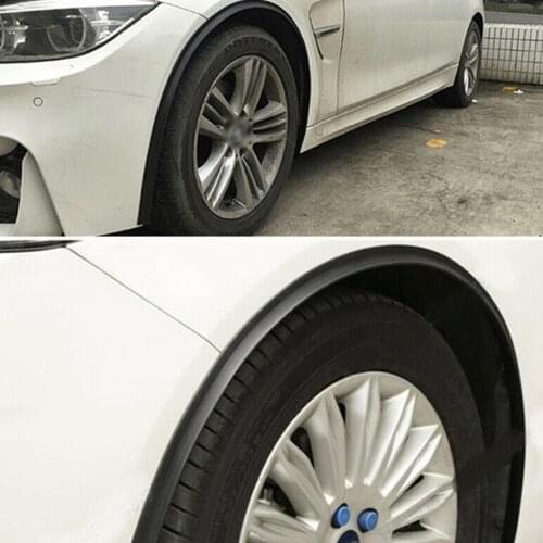 1Pcs Car External Wheel Eyebrow Rubber Anti-collision Black Wheel Flares Strip Fender Moulding Car Extension Trim Edg Strip