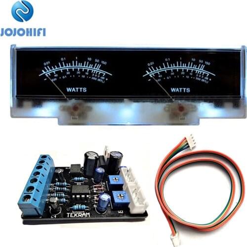 1pc P-78WTC High Precision VU Meter+1pc Driver Board Head Panel DB Audio Level Tube Amplifier Power Sound Card Audio w/Backlight