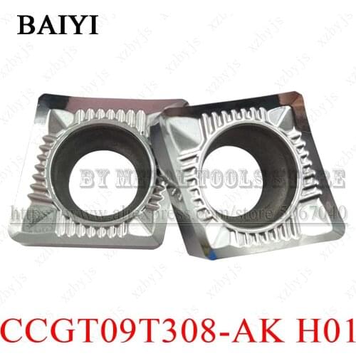10pcs CCGT09T308-AK H01 CCGT09T308 AK H01 Carbide Aluminum Inserts CNC Cutter Lathe Aluminum blade Machine CCGT turning tools