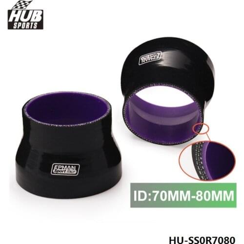 2.75"-3.15" 70mm-80mm UNIVERSAL BLACK 4 PLY REDUCER SILICONE HOSE COUPLER TRANSITION TURBO For Toyota Corolla HU-SS0R7080