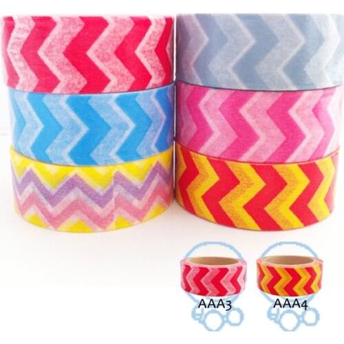 2 Rolls Pack red & yellow chevron WASHITAPE 15mm Craft Tape Sticker for cards scrapbook party deco planner DIY handmade projects