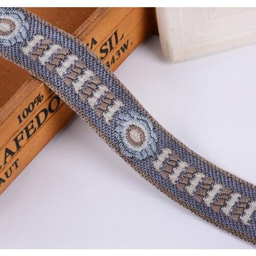 25M/Lot 3cm Wide Embroidery Jacquard Lace Ribbon Trim Curtain Accessories Cushion Pillow Edge Garment Sofa Decor Lace Belt DIY