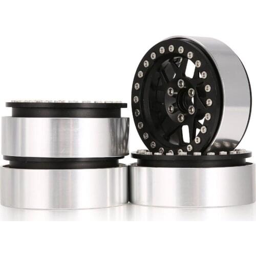 4pcs 2.2inch Alloy Wheel Hub Beadlock Rims for 1/10 RC Crawler Car Traxxas Hsp Redcat RC4WD Tamiya Axial SCX10 D90 HPI