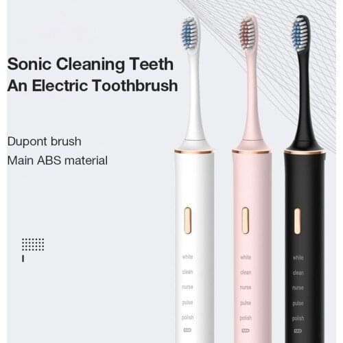 5 Mode Electric Toothbrush Adult Timer Brush USB Charger Rechargeable Tooth Brushes With 4 Replacement Heads