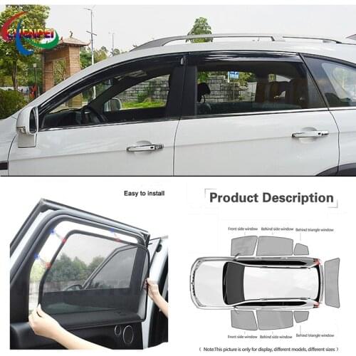 For Chevrolet Captiva 2013 Car Full Side Windows Magnetic Sun Shade UV Protection Ray Blocking Mesh Visor Car Accessories