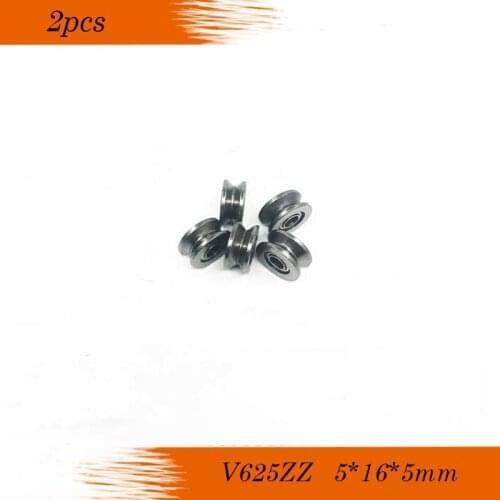 Free shipping 2pcs V625/120 V625ZZ V groove deep groove ball bearing 5x16x5mm pulley bearing