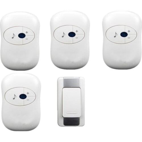 Door ring bell 1 emitter+4 receivers doorbell Waterproof 280m work wireless doorbell,wireless door chime,wireless bell door bell