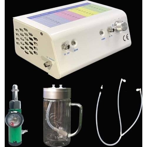Pure Oxygen Feeded via Regulator to Medical Ozonator Ear Plug Insufflation Ozone Therapy Machine