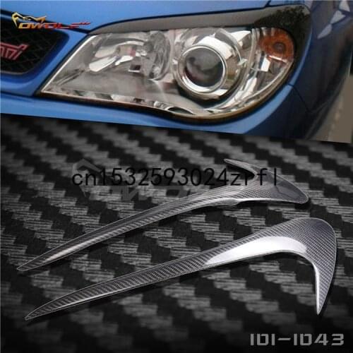 For Subaru Impreza 2006-2007 Modified Carbon Fiber Lamp Eyebrow Car Accessories 2Pcs