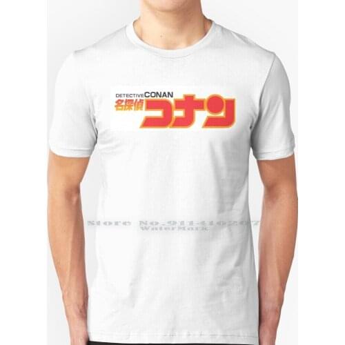 Detective Conan Logo T Shirt 100% Pure Cotton Detective Conan Conan Gray Shinichi Kudo Case Closed Logo Mystery Manga Anime