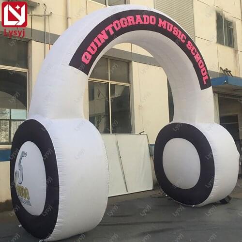 Giant Inflatable Headphones Replicas for Music Festival Advertising Display Large Inflatable Headset Music Events Decoration