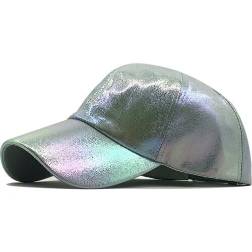 Hot hip-hop hat for Rainbow Color Changing Hat PU Party Cap Back to the Future Prop Bigbang G-Dragon Baseball Cap