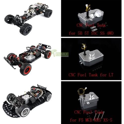 Aluminum Alloy CNC Leakproof Fuel Tank Assembly Set for 1/5 HPI ROVAN ROFUN KM BAJA LT V5 LOSI F5 RF5 MCD RR5 XS-5 Rc Car Parts