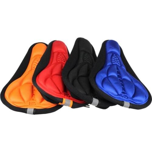 Hot Cycling Bike 3D Silicone Gel Pad Seat Saddle Cover Comfortable Soft Cushion Bicycle Saddle Bicycle Parts Accessories B2