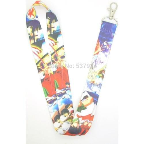 New 10Pcs Inuyasha Key ID Card Cell Phone Neck Strap Lanyard