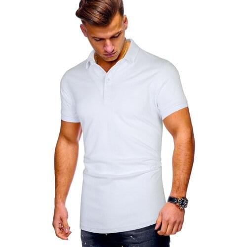 New casual mens summer Polo shirt brand fashion business cotton short-sleeved mens solid color golf tennis POLO plus size