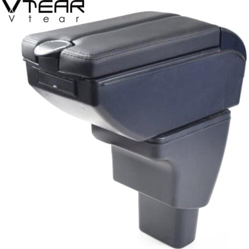 Vtear For Hyundai i10 armrest car Centre Console Storage Box arm rest interior parts car-styling decoration accessories 2018 ABS