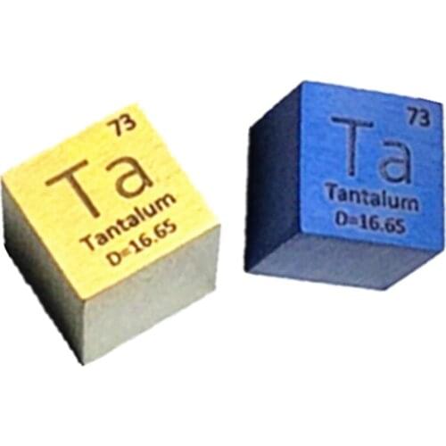 Rainbow Metal Bule Tantalum Cube for Element Collection Science Experiment 99.95% 3N5 10x10x10mm Colorful Ta Cube for Research