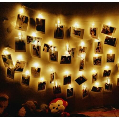 1.5M 10LEDs 3M 20LEDs 5M 50LEDs Photo Card Wall Clip Fairy LED String Light Home Christmas Holiday Decor Battery Powered Lamp
