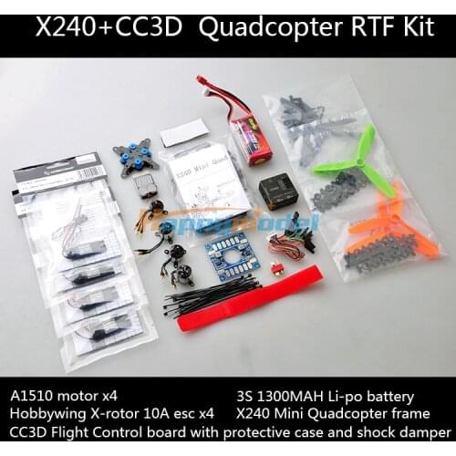 X240 Racing Mini Drone FPV Quadcopter Aircraft w/ CC3D Flight Control Board Motor ESC ARF Kit