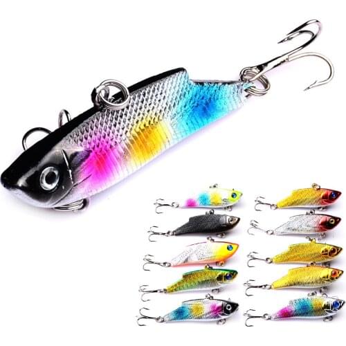 YUZI VIB Fishing Bait 1Pcs Hard Fishing Lure Ice Sea Bass Bait Fishing Tackle Isca Artificial Bait Crankbait