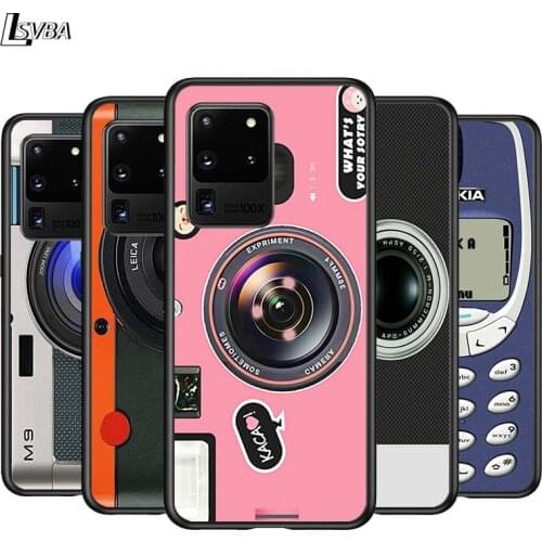 Funny Camera Retro Tape for Samsung Note 20 S20 FE Lite Ultra Plus A91 A71 A51 A41 A31 A21 A21S A11 A12 A42 A01 Phone Case