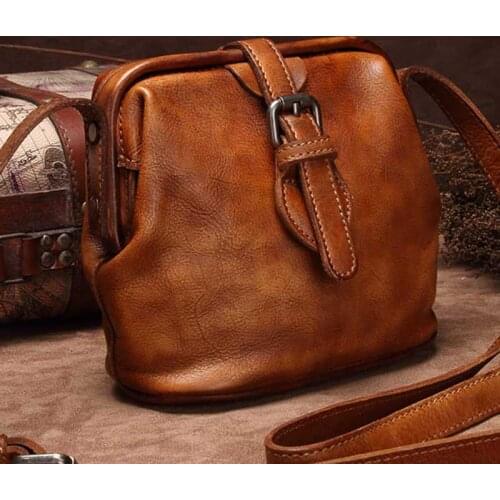 Retro cowhide Women bag Genuine leather small shoulder messenger bag female mini crossbody mobile phone bags 2020 new