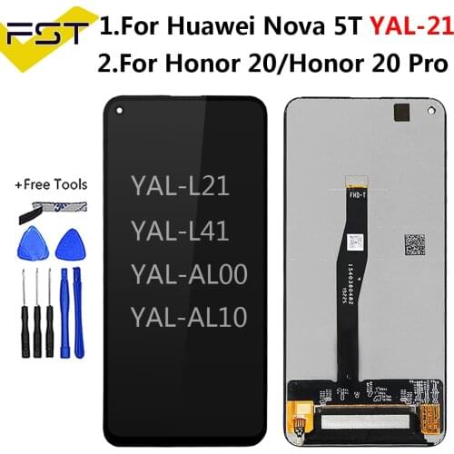 6.26''For Huawei Honor 20 honor 20 Pro YAL-L21 YAL-L41 YAL-AL10 LCD Display Touch Screen Digitizer Assembly parts+Tools