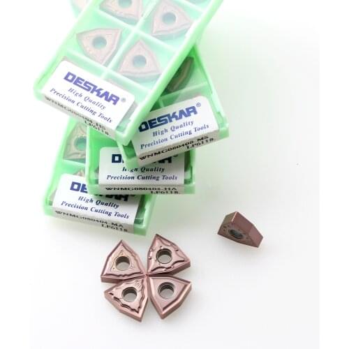 10PCS DESKAR WNMG080404 HS LF6118 WNMG080408 MQ JMS HA HF Turning Tools Carbide Inserts Lathe Cutting Tool For Stainless Steel