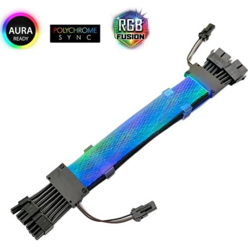 5V ARGB Extension Cable 8PIN+8PIN GPU Sync Power Illuminated Cable for GPU Connector RGB Cable