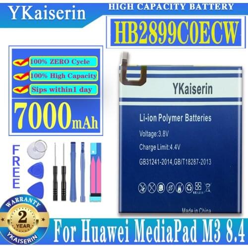 6500mAh HB2899C0ECW Tablet Battery For Huawei MediaPad M3 8.4" BTV-W09 BTV-DL09 SHT-AL09 SHT-W09 Batterij Batteria + Track NO