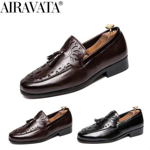 AIRAVATA Mens Leather Shoes
